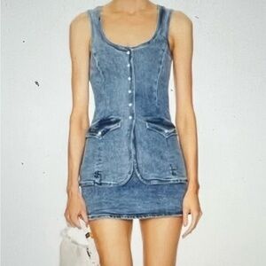 Amanda Uprichard Denim Kya Romper